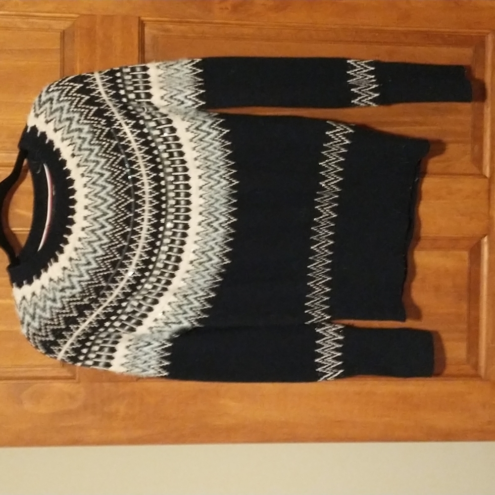 Tommy Hilfiger women's SP cotton/wool blend sequined sweater